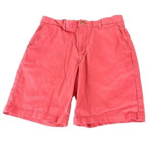 Vineyard Vines Chino Breaker Shorts Mens 32 Pink Flat Front Cotton Stretch (489)